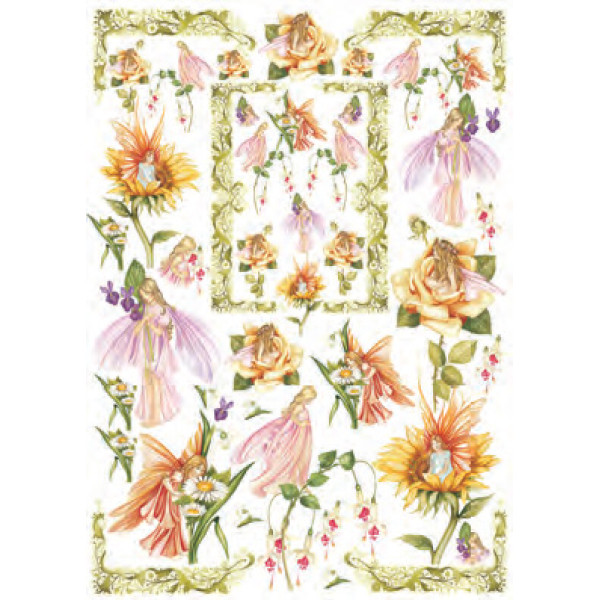 Карта для декупажу Фея кольорів розмір 50x70 см