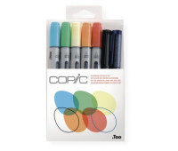 Набір спиртових маркерів з лайнерами Copic Ciao Set Doodle Kit Rainbow, Веселка 5+2 шт