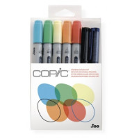 Набір спиртових маркерів з лайнерами Copic Ciao Set Doodle Kit Rainbow, Веселка 5+2 шт