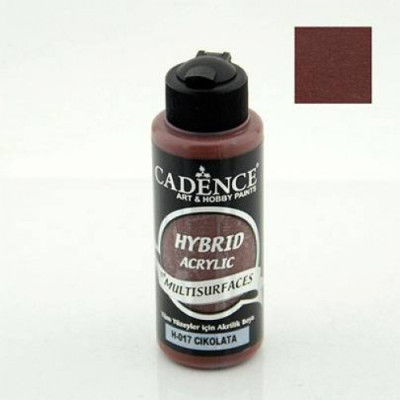 Универсальная акриловая краска Hybrid Acrylic for Multisurfaces Cadence № 17, 120 мл, Chocolate Шоколадный