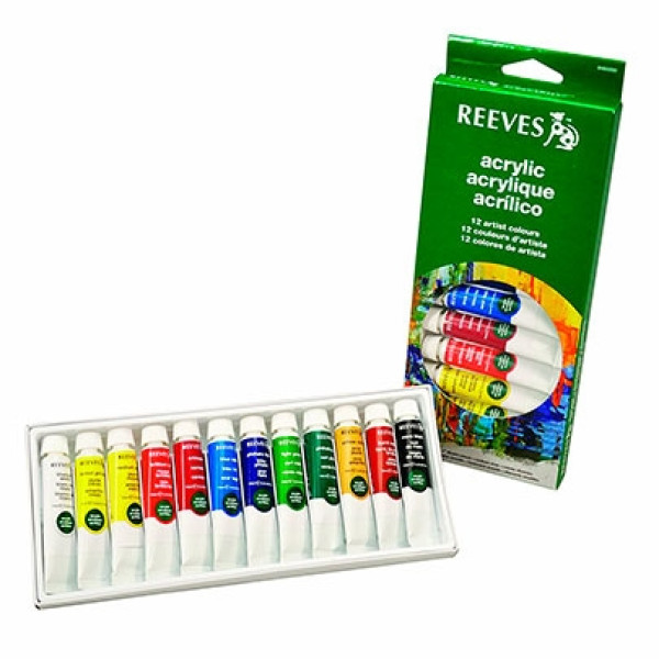 Акрилові фарби Reeves Acrylic Tube Set, 12 кольорів, 10 мл 8493200