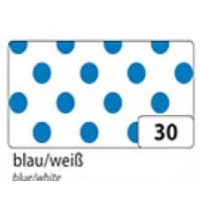 Папір для дизайну у горошок Folia Photo Mounting Board Dots 300 г/м2, 50x70 см №30 Blue/White Сині на білому