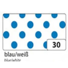 Бумага для дизайна в горошек Folia Photo Mounting Board Dots 300 г/м2, 50x70 см №30 Blue/White Синие на белом