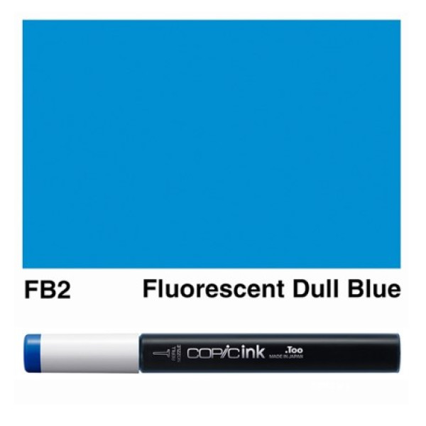 Заправка для маркерів COPIC Ink, FB2 Fluorescent dull blue Флуорисцентний блідо-блакитний, 12 мл