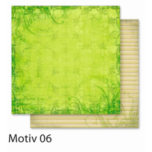 Бумага для скрапбукинга Design Papers Flowers Цветы 190 г/м2, 30,5x30,5 см, №06