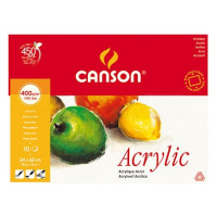 Canson блок для акварелі та акрилу Acrylic Cold pressed 400 гр, 32х41 см 10 арт 0807-409