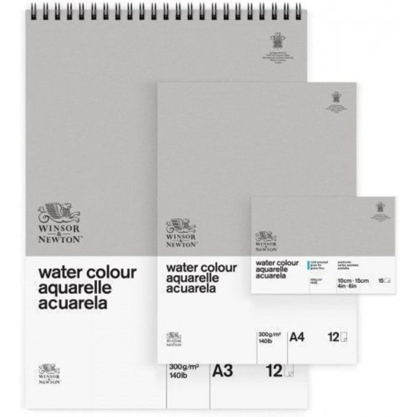 Бумага акварельная холодного прессования 10х15см 300 г/м2 15 шт Watercolour aquarelle Winsor Newton