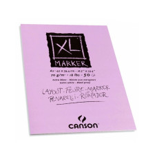 Блок паперу для маркерів Canson XL Marker 70 г/м2, A4 100 аркушів