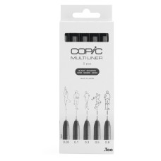 Набор лайнеров Copic Multiliner, 5 шт (0,05+0,1+0,3+0,5+0,8), черный