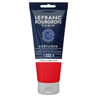 Акриловая краска Lefranc Fine Acrylic Color 80 мл, 393 Red vermilion Красная киноварь