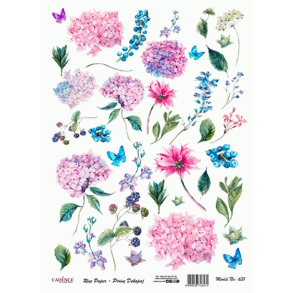 Декупажная карта на рисовой бумаге Rice Paper Decoupage Cadence, №431