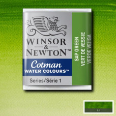 Акварельная краска Winsor Newton Cotman Half Pan, № 599 Зелень сушеная