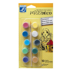 Lefranc набір акрилу перламутрового Miss Deco set Deco Gloss, 10шт + Пензель  арт 211633