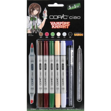 Набір маркерів темні відтінки + лайнер Copic Ciao Set 5+1 шт