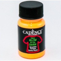Светонакапливающая акриловая краска для ткани Fabric Glow In The Dark Cadence, 50 мл, Оранжевая