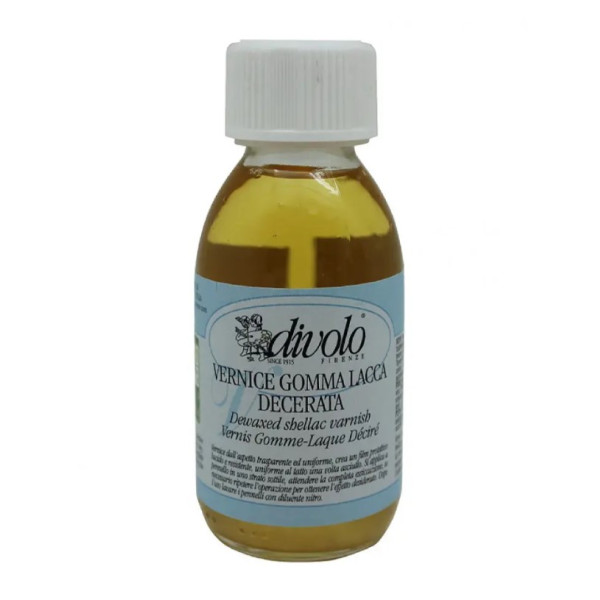Шеллак жидкий очищенный Dewaxed Shellac, прозрачный, 125 мл, Divolo