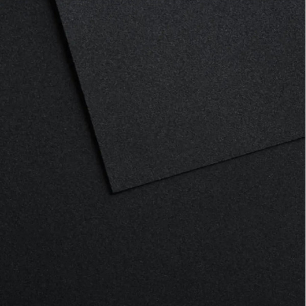 Бумага для пастели №607 Черная Black Mi-Teintes Velvet Canson, 430 г/м2, 50x65 см, 1 лист