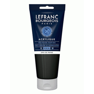 Акрилова фарба Lefranc Fine Acrylic Color 200 мл, 261 Paynеs gray Сіра Пейна