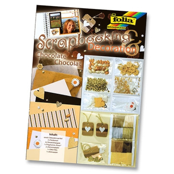Набір для скрапбукінгу Folia Scrapbooking Deco-Set Chocolate Шоколад