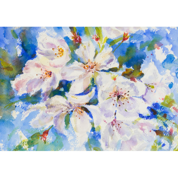 Бумага акварельная в рулоне Saunders Waterford, White, Hot Press, 100% хлопок, 300 г, 1.524х10 м (экстра-белая)