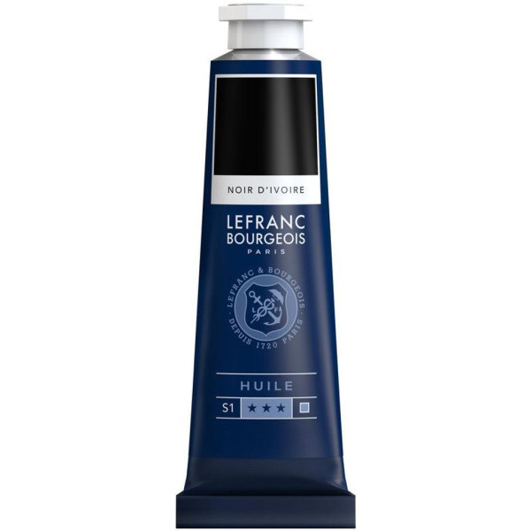 Олійна фарба Чорна слонова кістка Lefranc Fine 40 мл - №269 Ivory black