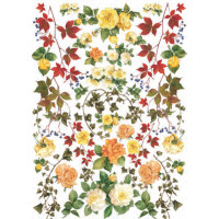 Карта для декупажу Троянди жовті розмір 50x70 см арт DECOUP01_042