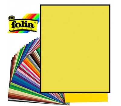 Двухсторонний декоративный картон фотофон Folia Photo Mounting Board 300 г/м2,50x70 см №12 Lemon yellow Лимонно-желтый