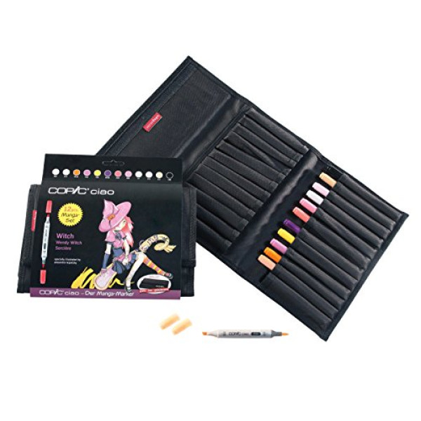 Набір спиртових маркерів Copic Ciao Set Witch, 12 кол в пеналі