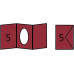 Заготовка для открытки паспарту квадратным Folia, 220 г/м2, 10,5x15 см, № 20 Hot red Темно-красный