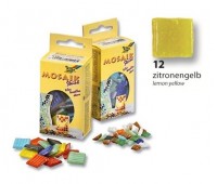 Мозаика, Folia Mosaic-glass tiles 200 г/м2, 10x10 мм, (300 шт), №12 Lemon yellow (Лимонно-Желтый)