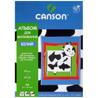 Блок белой бумаги для рисования Canson PL Children Pad 90 г/м2, А4 20 листов