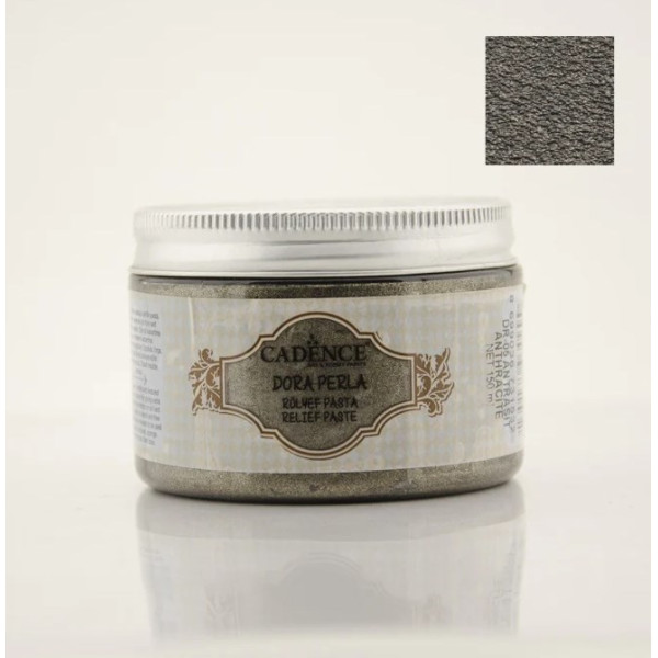 Объемная паста Dora Perla Metallic Relief Paste Cadence, 150 №5 Anthracite Антрацит