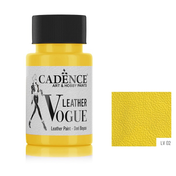 Краска по коже Cadence VOGUE LEATHER PAINT, 50 мл, Желтый