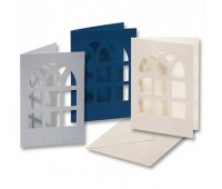 Заготовка для открытки Старинное окно Folia, 220 г/м2, 10,8x15,5 см, № 35 Royal blue Королевско-синяя