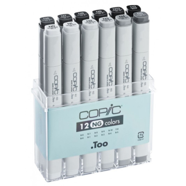 Набір спиртових маркерів Copic Classic Set Neutral Grey, 12 шт