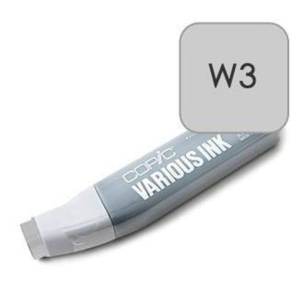 Чернила для маркеров Copic Various Ink W-3 Warm gray Теплый серый арт 2007608