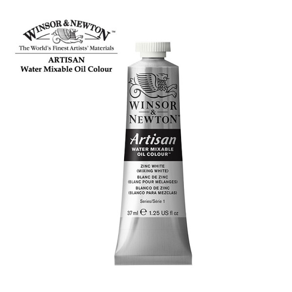 Масляная водорастворимая краска Winsor Artisan 37 мл, 748 Белила цинковые 1514748