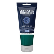 Акрилова фарба Lefranc Fine Acrylic Color 80 мл, 598 Phthalocyanine green ФЦ зелений
