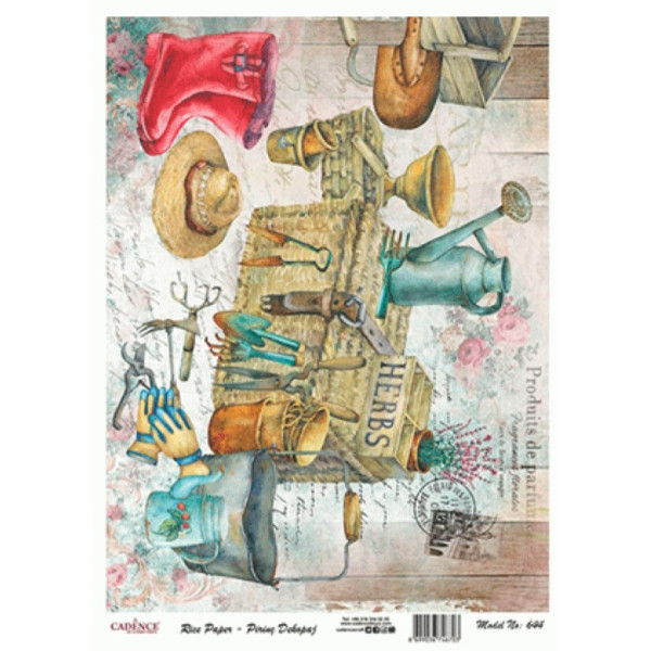 Декупажная карта на рисовой бумаге Rice Paper Decoupage Cadence, №444