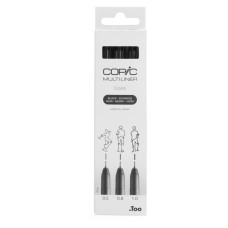 Набор лайнеров Copic Multiliner, 3 шт (0,5+0,8+1,0), черный