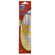 Пензлі в наборі Lefranc "Grippy" Hog bristel hair brushes Set щетина, 3 шт № 8, 10, 12 арт 807304