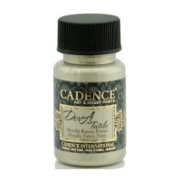 Фарба по тканині Cadence Dora Textil Metallic Fabric Paint 50 мл Платина