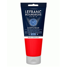 Акрилова фарба Lefranc Fine Acrylic Color 200 мл Vermilion red Червоний кіновар