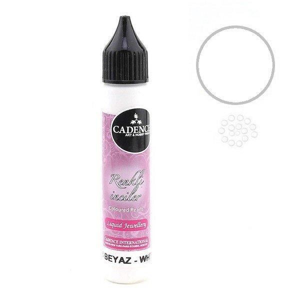 Контур Cadence для створення перлин Colored Pearls, Білий, 25 мл