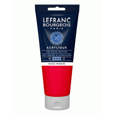 Акриловая краска Lefranc Fine Acrylic Color 200 мл, 437 Primary red Основной красный