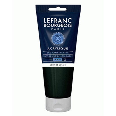 Акриловая краска Lefranc Fine Acrylic Color 200 мл, 552 Sap green Зеленый травяной