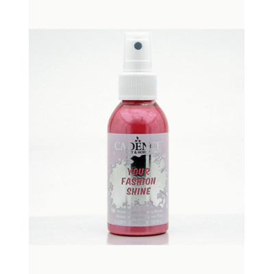 Фарба по тканині спрей перламутрова Cadence Your Fashion Spray 100 мл, Червоний