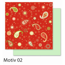 Дизайнерський папір Folia Design Papers Christmas Різдво 190 г/м2, 30,5x30,5 см №02