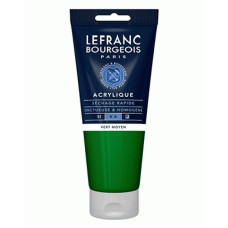 Акриловая краска Lefranc Fine Acrylic Color, 200 мл, № 561, Medium Green Средний Зеленый