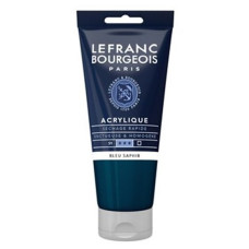 Акриловая краска Lefranc Fine Acrylic Color, 80 мл, № 048, Sapphire Blue Синий Сапфир